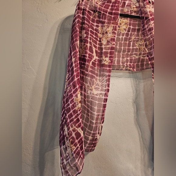 Large Women's Vintage Korean Scarf / Wrap - Picture 4 of 8